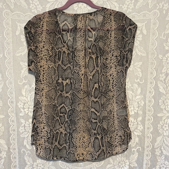 Sheer Snake Daniel Rainn Short Sleeve Top - Picture 3 of 3